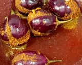 A picture of step 6 of Stuffed Brinjal Masala Fry.
