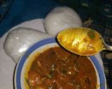 A picture of step 6 of Ogbono soup.
