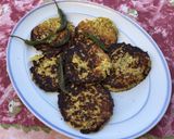 Une image de l'étape 9 de Galettes de courgettes bicolores au parmesan,ail et épices.