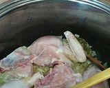 A picture of step 2 of Maqluba (the upside- down pot).