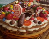 Foto del paso 10 de la receta: Tarta número de buttercream, frosting de queso, fresas