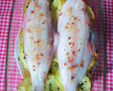 Foto del paso 9 de la receta: Lenguados al horno con patatas y vinagreta de salsa teriyaki