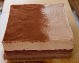 A picture of step 16 of Raspberry Chocolate Mousse Cake.