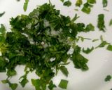 A picture of step 1 of Methi Matar Malai.