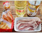 รูปขั้นตอนการทำที่ 1 ของ หมูสามชั้นทอดน้ำปลา