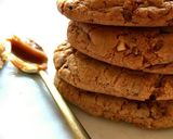 A picture of step 2 of Snicker's bar inspired cookies.