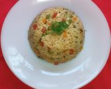 A picture of step 4 of Broken Wheat Upma with Mixed Veggies.