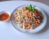 Hình bước làm 4 của món MÍT non trộn kiểu Quảng Trị (Mít thấu)