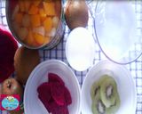 Foto langkah ke 1 dari resep Es Lilin Fruity Yoghurt 🍑🍍🍓🍇🍉.