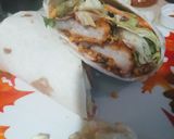 A picture of step 1 of BBQ Breaded Chicken Wraps.