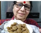 A picture of step 2 of Kooto atta - button idli pakora.