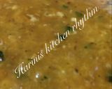 A picture of step 2 of Ulligadda pulusu (onion in spicy tamarind gravy).