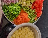 A picture of step 2 of Bhajipav in pressure cooker.
