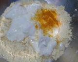 A picture of step 1 of Khandvi.