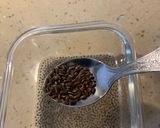 A picture of step 1 of Chia seed pudding.