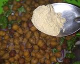 A picture of step 2 of Chana Chaat (Black Gram Chaat).