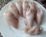Foto del paso 7 de la receta Calamares rellenos de marisco en salsa de gambas