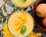 A picture of step 4 of Mango Peach & Mint Milkshake.