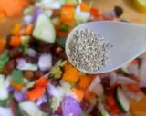 A picture of step 1 of Black Chana Salad.