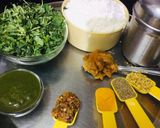 A picture of step 1 of Methi paratha.