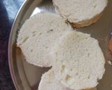 A picture of step 1 of Bread Idli with yoghurt.