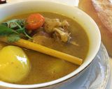 Hình bước làm 7 của món Cari gà ăn kèm với bánh mỳ