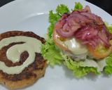 Foto del paso 11 de la receta: Hamburguesa🥩de res 🧀en pancakes🧇de vegetales🍔🥯🥞