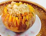 Hình bước làm 7 của món Cơm rau củ ngủ trong bí ngô