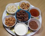 A picture of step 1 of Choco dates energy coins.