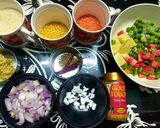 A picture of step 1 of Masala Khichdi.