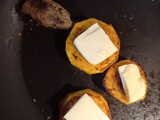Calabaza con queso y bife a la sartén para bebés