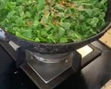 A picture of step 2 of Spinach quesadilla with Thousand Island dressing!.