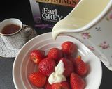 A picture of step 3 of Strawberries with Cream for #England!.