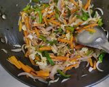 A picture of step 3 of Chinese stir fry.