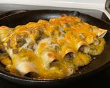 A picture of step 8 of Beefy Poblano Enchiladas.