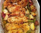 A picture of step 5 of Garlic & Lemon Chicken with Red Potatoes & Green Beans.