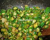 A picture of step 2 of Bhindi Stir Fry / Okra Stir Fry.