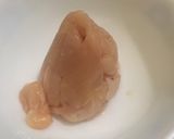 Hình bước làm 2 của món Cháo ức gà hạt sen bí xanh