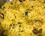 A picture of step 5 of Mandi rice🍽.