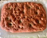 A picture of step 10 of Pink Beet Focaccia.