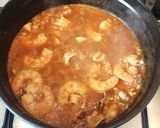 A picture of step 6 of Brothy rice with prawns and squid.