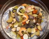 A picture of step 1 of California Farm Seafood Casserole.