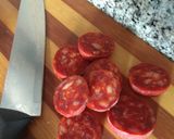 Foto del paso 2 de la receta Huevos fritos con chorizo