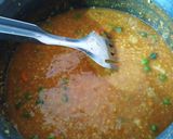 A picture of step 8 of Barley bisi bele bhath.