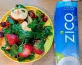 Hình bước làm 1 của món Sinh tố diet ngày 9 🍎🍇🍓