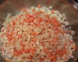 A picture of step 5 of Curry chicken spring rolls.