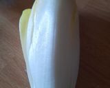 A picture of step 1 of 10 min veggie lunch: chicory with baked cheese and walnuts.
