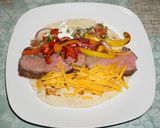A picture of step 5 of FAJITAS WITH GRILLED BEEF AND PEPPERS. JON STYLE.