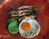 Túrós spárga baconbe tekerve recept fázis 2 fotója