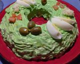 Foto del paso 7 de la receta: Mayonesa de Ave en Forma de Corona Navideña